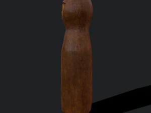 Medieval wooden toy doll 3D Model