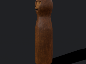 Medieval wooden toy doll 3D Модель
