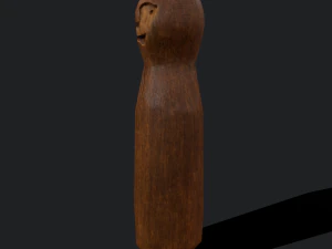 Medieval wooden toy doll 3D Model