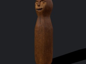 Medieval wooden toy doll 3D Модель