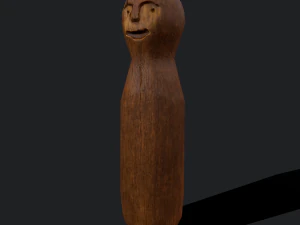 Medieval wooden toy doll 3D Model