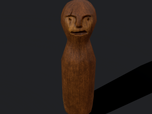 Medieval wooden toy doll 3D Модель