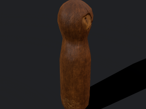 Medieval wooden toy doll 3D Модель