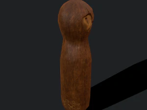 Medieval wooden toy doll 3D Model
