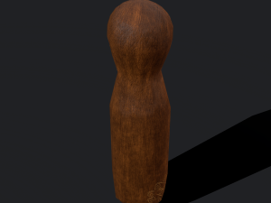 Medieval wooden toy doll 3D Модель