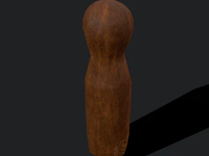 Medieval wooden toy doll 3D Model