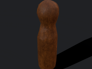 Medieval wooden toy doll 3D Модель