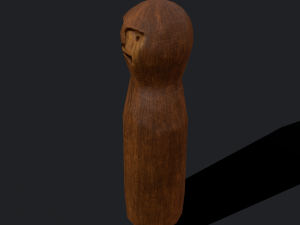 Medieval wooden toy doll 3D Модель