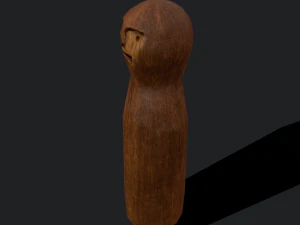 Medieval wooden toy doll 3D Model