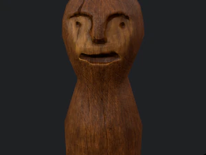Medieval wooden toy doll 3D Model