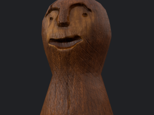 Medieval wooden toy doll 3D Модель