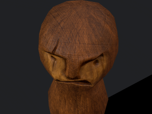 Medieval wooden toy doll 3D Модель