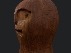 Medieval wooden toy doll 3D Model