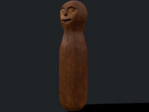 Medieval wooden toy doll 3D Модель