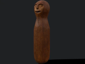 Medieval wooden toy doll 3D Model