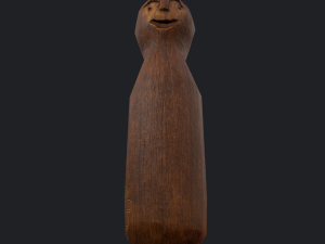 Medieval wooden toy doll 3D Модель