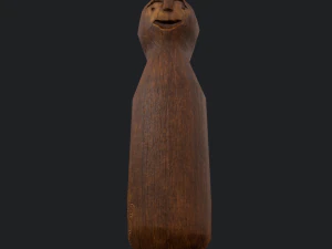 Medieval wooden toy doll 3D Model