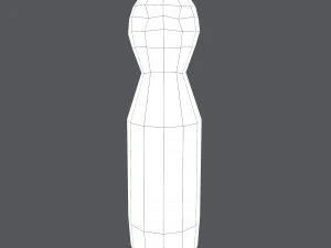 Medieval wooden toy doll 3D Model