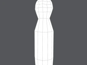 Medieval wooden toy doll 3D Model