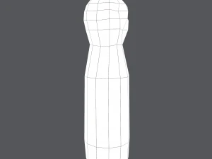 Medieval wooden toy doll 3D Model