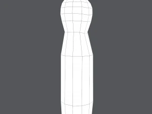 Medieval wooden toy doll 3D Model