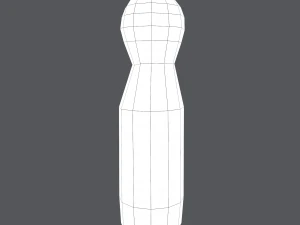 Medieval wooden toy doll 3D Model