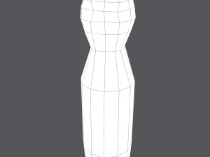 Medieval wooden toy doll 3D Model