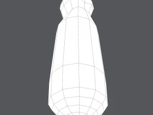 Medieval wooden toy doll 3D Model