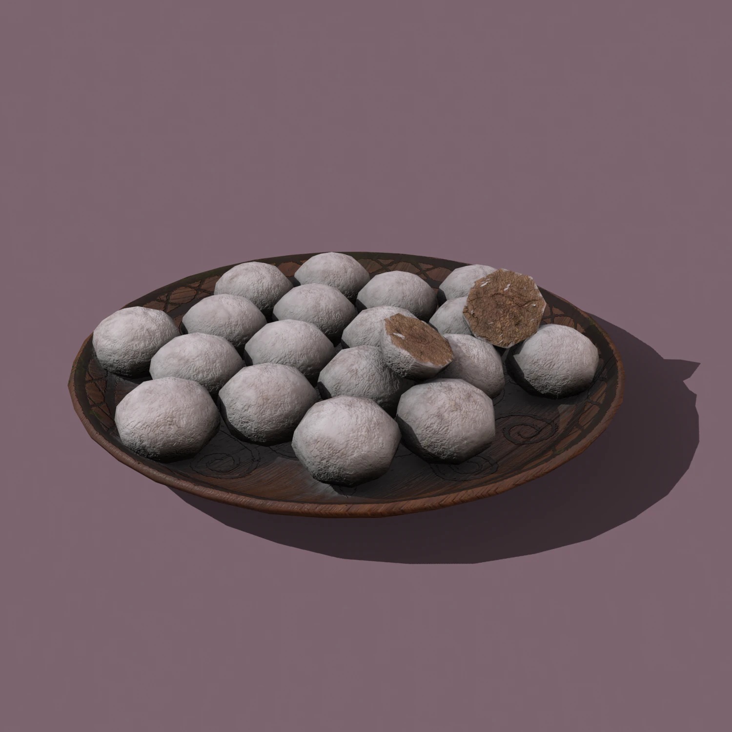 Donuts cookie balls 3D Model .c4d .max .obj .3ds .fbx .stl .blend 