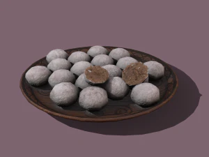 Donuts cookie balls 3D Model