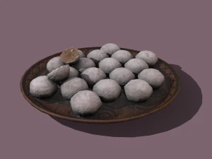 Donuts cookie balls 3D Model