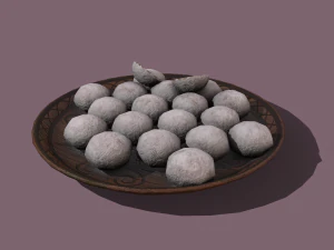 Donuts cookie balls 3D Model