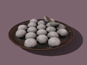 Donuts cookie balls 3D Model