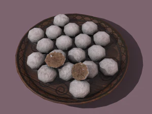 Donuts cookie balls 3D Model