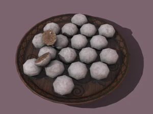 Donuts cookie balls 3D Model