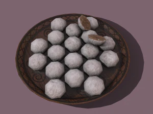Donuts cookie balls 3D Model