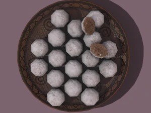 Donuts cookie balls 3D Model