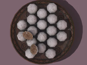 Donuts cookie balls 3D Model