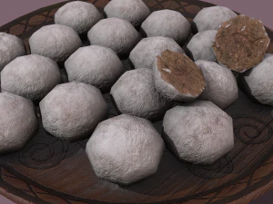 Donuts cookie balls 3D Model