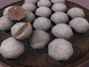Donuts cookie balls 3D Model
