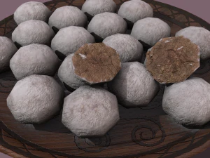 Donuts cookie balls 3D Model