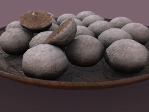 Donuts cookie balls 3D Model
