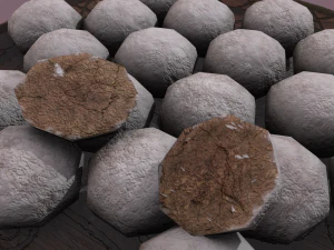 Donuts cookie balls 3D Model