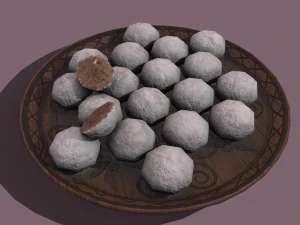 Donuts cookie balls 3D Model