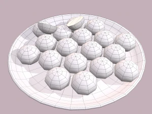 Donuts cookie balls 3D Model