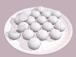 Donuts cookie balls 3D Model