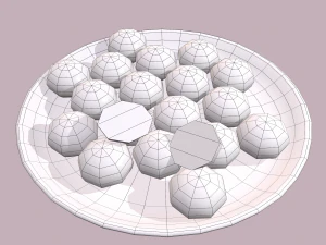 Donuts cookie balls 3D Model
