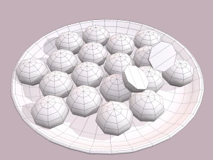 Donuts cookie balls 3D Model