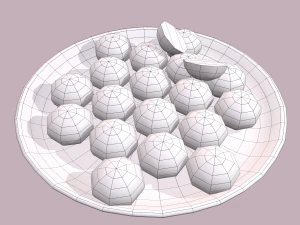 Donuts cookie balls 3D Model