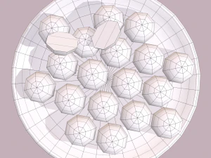 Donuts cookie balls 3D Model